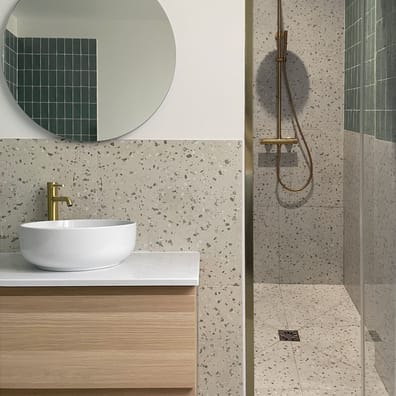 Carrelage effet terrazzo SOUTH GREEN NATURAL 60x60 cm - 1.419m²