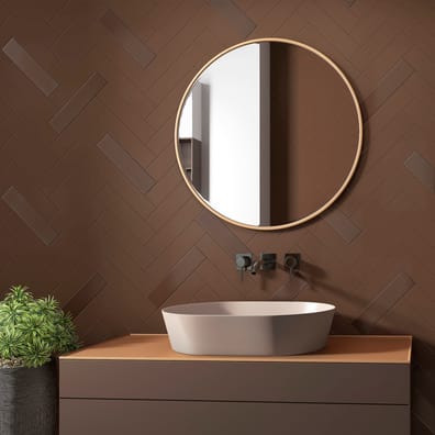 Carrelage uni TIERRA BROWN MATT 6x25 cm