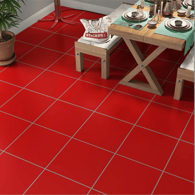 Carrelage uni rouge 20x20 cm pour damier MONOCOLOR ROJO VOLCAN - 1m²