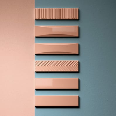 Faïence moderne DELIGHT BLUSH CHEVRON 5x20 cm