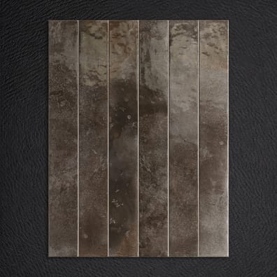 Carrelage effet Zellige BORA BLACK HAT 5x40 cm
