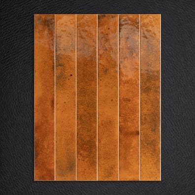 Carrelage effet Zellige BORA GINGER 5x40 cm