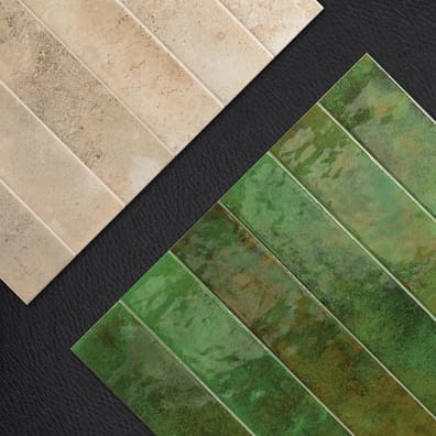 Carrelage effet Zellige BORA GREEN 5x40 cm