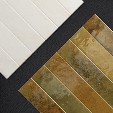 Carrelage effet Zellige BORA MOSS 5x40 cm
