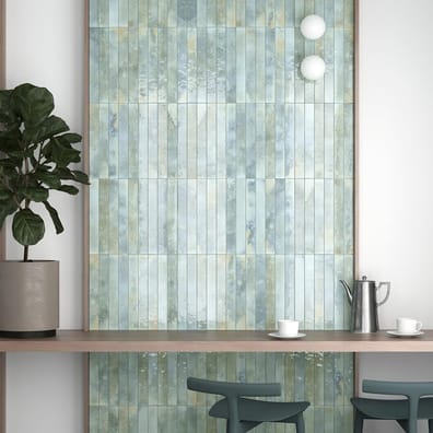 Carrelage effet Zellige BORA AQUA 5x40 cm