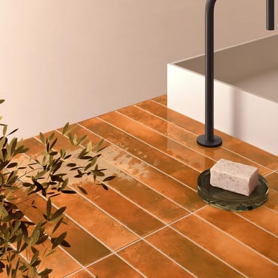 Carrelage effet Zellige BORA GINGER 5x40 cm