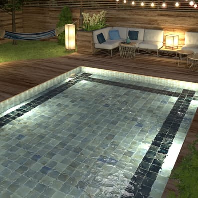 HALMI SKY BLUE 10X10 - 0,5 m² - Piscine - Extérieur - Sol_&_mur