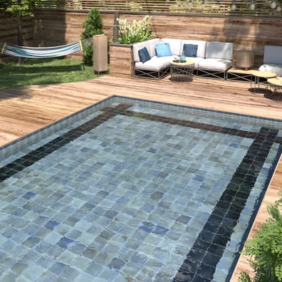 HALMI SKY BLUE 10X10 - 0,5 m² - Piscine - Extérieur - Sol_&_mur
