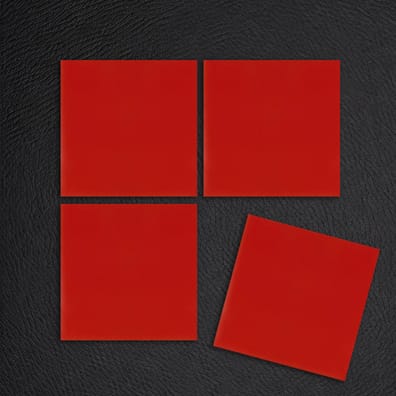 Faience colorée CARPIO ROJO 20x20 - rouge brillant ou mat - 1m²