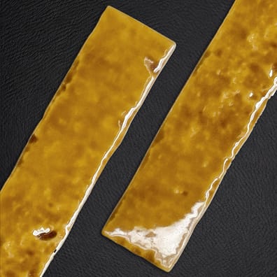Carrelage zellige BAZINGA MUSTARD CRACKLE 3,8x23,5 cm