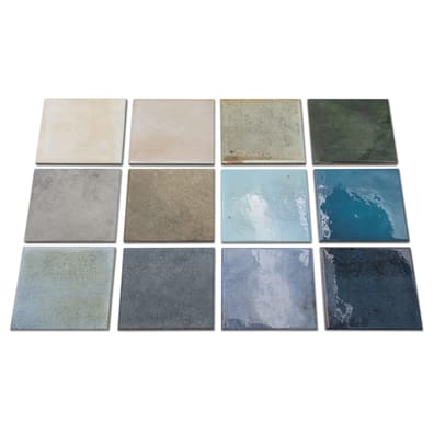 Carrelage Piscine effet Zellige SPLASH GLACIER 15x15 cm
