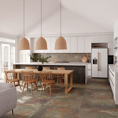 Carrelage effet métal HARLEM GREEN MAT - 100X100 - 0,99 m²