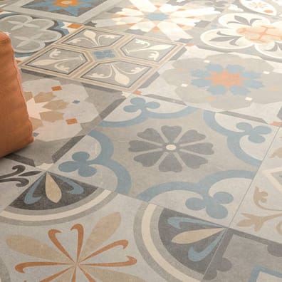 Lot de 4.32 m² - Carrelage imitation carreau de ciment ancien 60x60 cm AVENUE DECO