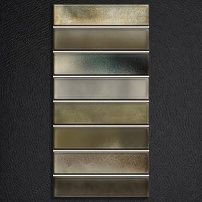 Faïence brillante salle de bain BOREALUX GREEN 15x30 cm