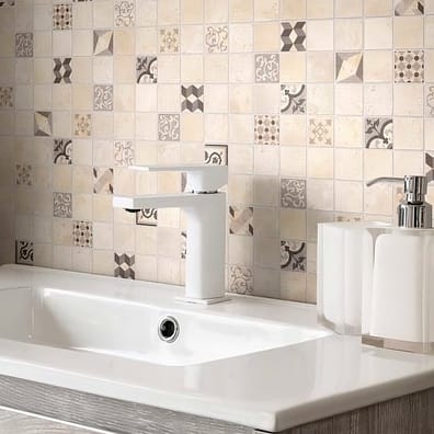 MOSAIQUE 4,8X4,8 TRAVERTIN BEIGE DECOR MONOCOLOR 30.5 x 30.5 - 1 unité