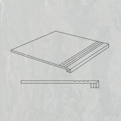 Nez de marche aspect béton SPA RECTIFIE 33X59'3 - 1 unité