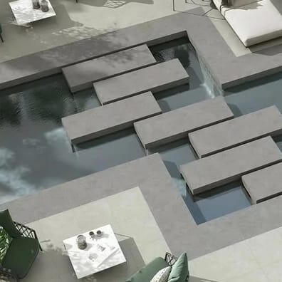 Carrelage aspect ciment LAND GRIS - 60X60 - RECT