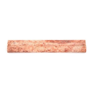 Corniches, bâtonnets pierre Corniche pierre Travertin Rouge 30.5x5 cm - unité - As de Carreaux
