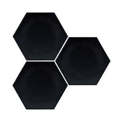Carrelage hexagonal noir mate INTUITION BLACK NAT - 25x30 - 0.935m²