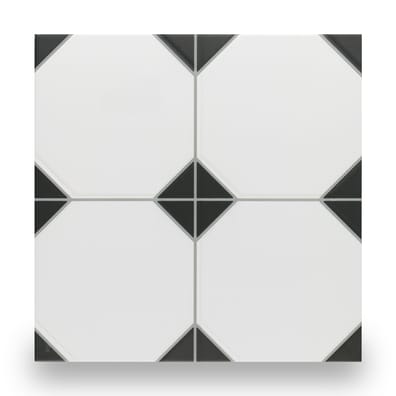 Carrelage imitation cabochon CADENZA BLACK 33x33 cm