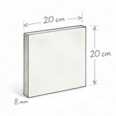 Faïence PUNKY BLANCO BASE MATE 20x20 cm