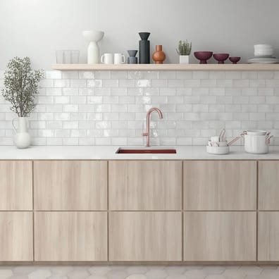 Faïence MANACOR WHITE 26909 - 7,5X15 - 0,5 m²