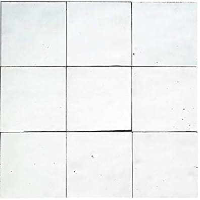 Véritable zellige de fabrication artisanale WHITE 10X10 - 1 m²