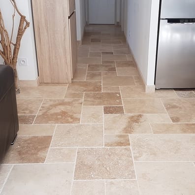 PETIT OPUS TRAVERTIN CLASSIC MIX VIEILLI 1CH EP12MM - (52u/pal soit 38.58m²) (0.74m² par module)