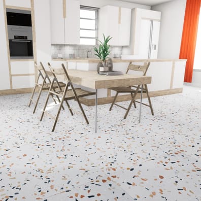 Terrazzo véritable pleine masse MILANO 60x60 cm - C 534