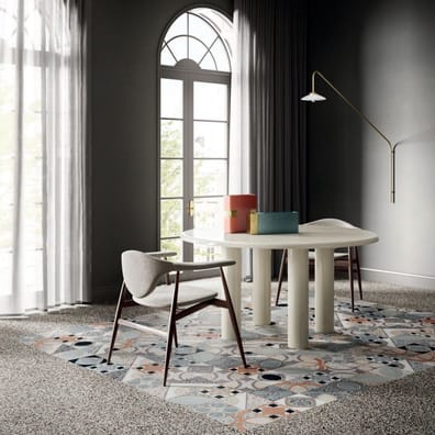 Lot de 45.24 m² - Carrelage à motif effet terrazzo 20x20 cm NERO MICRO