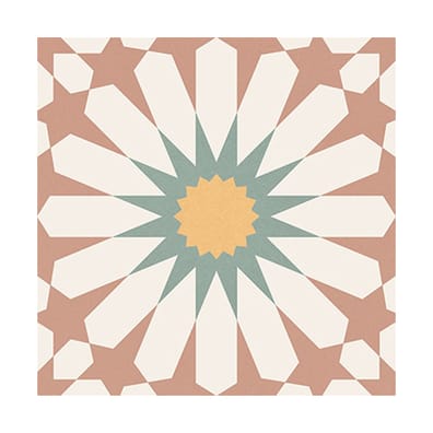 Carrelage déco SOLEIL BURDEOS TACO 16,5x16,5 cm