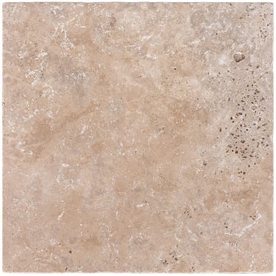 Travertin Pierre Naturelle - Classic Mix, Aspect Vieilli Mat - Sol Extérieur & Intérieur 40x40 cm | As de Carreaux