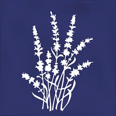 Faïence décorative ROOT ARVUM-4 BLUE 13X13 cm