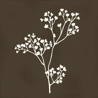 Faïence décorative ROOT ARVUM-4 BROWN 13X13 cm