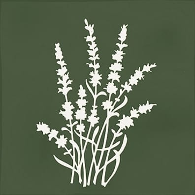 Faïence décorative ROOT ARVUM-4 GREEN 13X13 cm