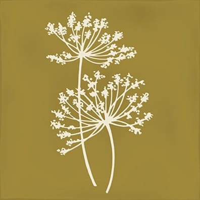 Faïence décorative ROOT ARVUM-4 OCHER 13X13 cm