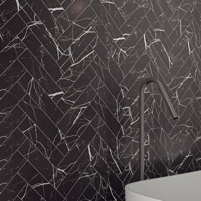 Faïence effet marbre MARMORIA NERO MARQUINA 6x25 cm