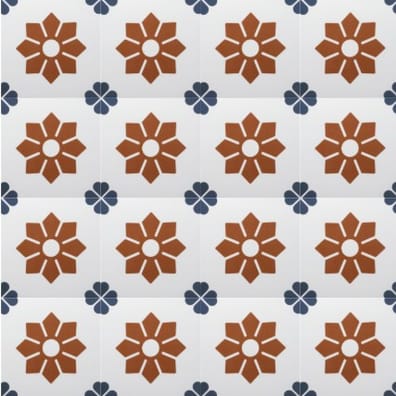 Carrelage effet carreau ciment  RIZOLI FIORE 20X20 - 1 m²
