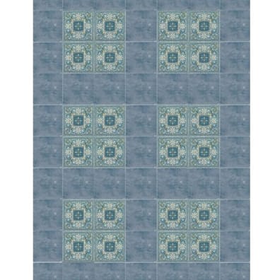 Carrelage Imitation Ciment Floral MARLOW TANSY Mat R9 Intérieur Extérieur 11,5x11,5 cm