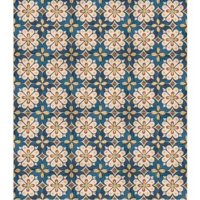 Carrelage Grès Cérame Imitation Ciment Floral MARLOW ELVISSA Mat R9 11,5x11,5 cm