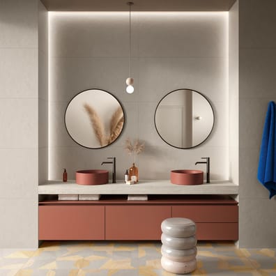 Carrelage effet béton BEDROCK ARGILLA 60x120 cm