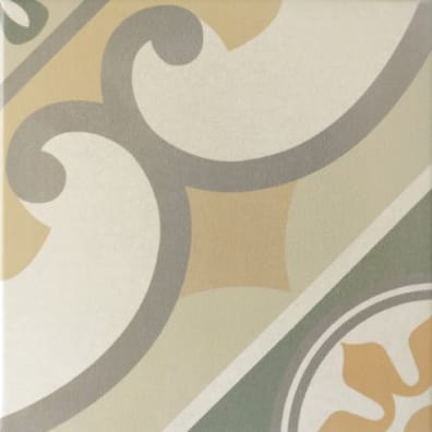 Carrelage imitation ciment rosace CAPRICE BURGUNDY 20927 - 20x20 cm - 1m²