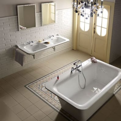 Carrelage imitation ciment rosace CAPRICE BURGUNDY 20927 - 20x20 cm - 1m²
