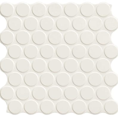 Carrelage imitation mosaïque 30,9x30,9 cm CIRCLE WHITE - 0.86m²