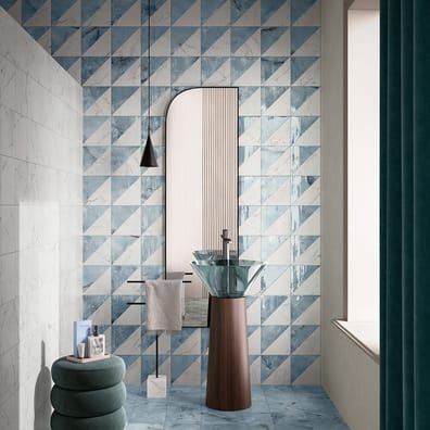 Carrelage effet marbre DORIA ONICE AZZURRO 20x20 cm