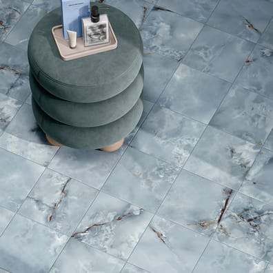 Carrelage effet marbre DORIA ONICE AZZURRO 20x20 cm