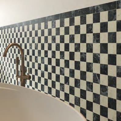 Carrelage effet marbre MEDICI VERDE ALPI RETT 10x10 cm