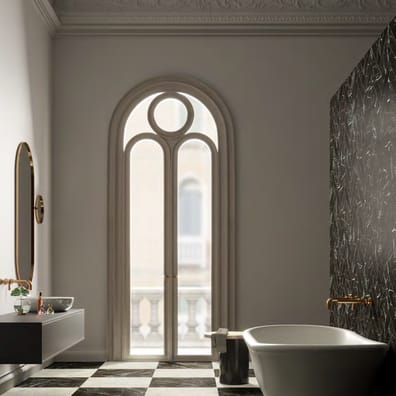 Carrelage effet marbre MEDICI NERO MARQUINIA GRIP RETT 60x60 cm