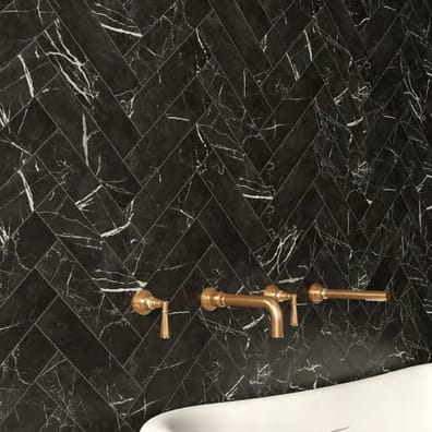 Carrelage effet marbre MEDICI NERO MARQUINIA RETT 7,5x30 cm