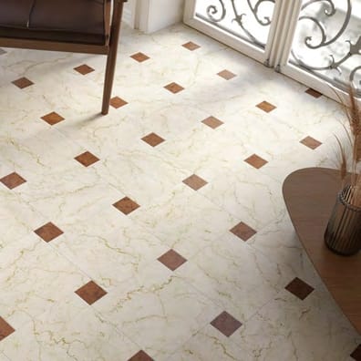 Carrelage effet marbre MEDICI ROSSO VERONA RETT 7,5x7,5 cm
